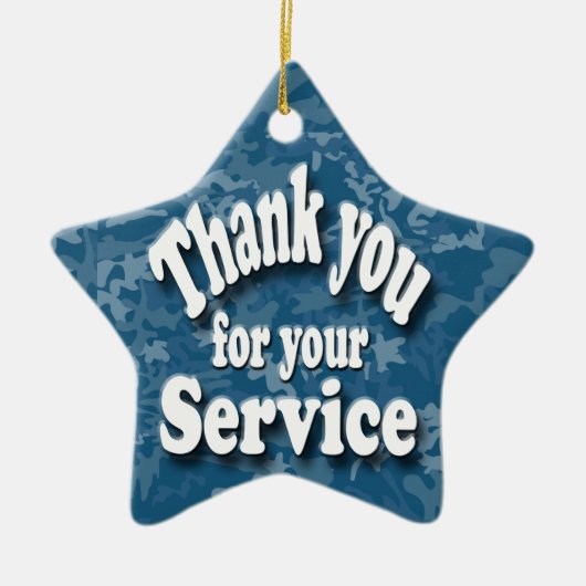 "danke für Ihren Service Keramik Ornament (Vorne)