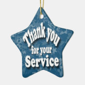 "danke für Ihren Service Keramik Ornament (Links)