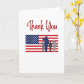 Danke für Ihren Service-patriotischen Veteran Karte (Gelbe Blume)