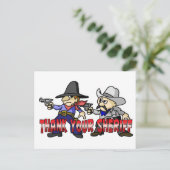 Danke für Ihren Sheriff Postkarte (Stehend Vorderseite)