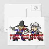 Danke für Ihren Sheriff Postkarte (Vorne/Hinten)