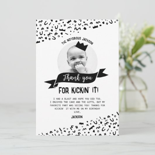 Danke für Kickin' It with Me 90s Hip Hop (Stehend Vorderseite)