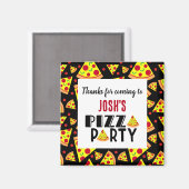 Danke für Kids Pizza Birthday Party Gefallen Magnet (Vorderseite/Rückseite)