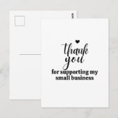 Danke für Kleinunternehmen Postkarte (Vorne/Hinten)