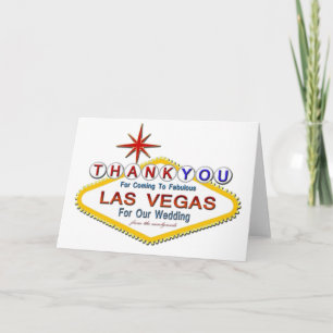 Danke für kommende Las Vegas-Jungvermählten-Karte