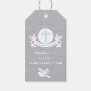 Danke für kommenden Jungen-Kommunions-Umbau Geschenkanhänger