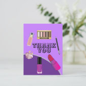 Danke für Make-up-Künstler Postkarte (Stehend Vorderseite)
