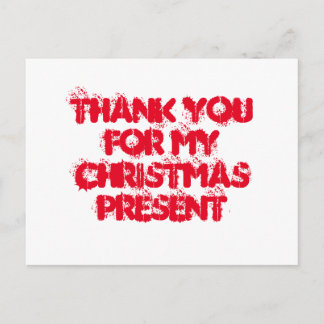 Danke für mein Weihnachtsgeschenk Postkarte