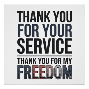 Danke für meine Freiheit Patrioten-Veteranen-Shirt Poster