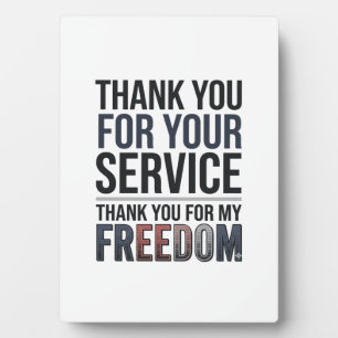 Danke für meine Freiheit Patriotisches Veteran-Shi Fotoplatte