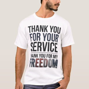 Danke für meine Freiheit Patriotisches Veteran-Shi T-Shirt