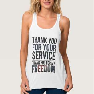 Danke für meine Freiheit Patriotisches Veteran-Shi Tank Top
