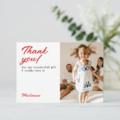 Danke für meine Weihnachtsgeschenkkarte (Stehend Vorderseite)