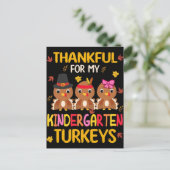 Danke für meinen Kindergarten, Truthühner Erntedan Postkarte (Stehend Vorderseite)