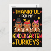 Danke für meinen Kindergarten, Truthühner Erntedan Postkarte (Vorne/Hinten)