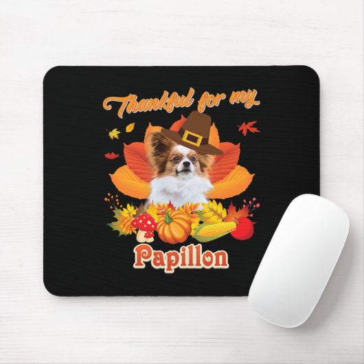 Danke für meinen Papillon Dog Erntedank ich Pump Mousepad (Mit Mouse)