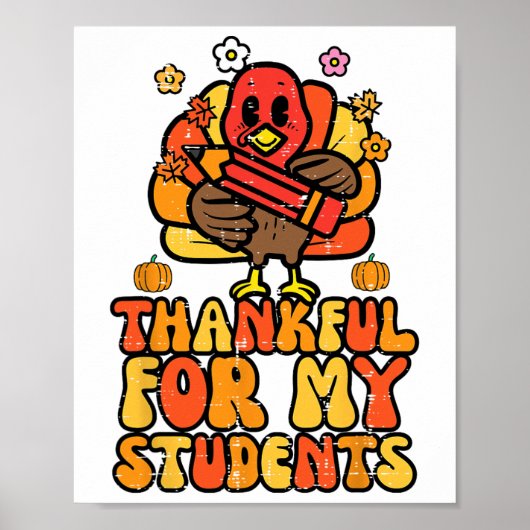 Danke für meinen Schüler Erntedank Fall Teacher Poster (Vorne)