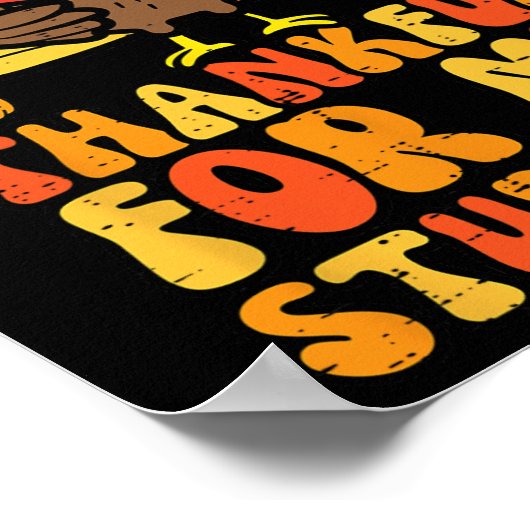 Danke für meinen Schüler Erntedank Fall Teacher Poster (Ecke)