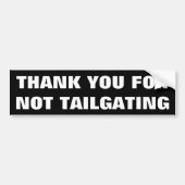 Danke für nicht den Schwarz-weißen und enormen Autoaufkleber (Vorne)