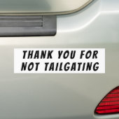 Danke für nicht Tailgating-Knallkörper-Schriftart Autoaufkleber (Auf Auto)