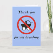 Danke für nicht züchtende Karte (Vorderseite)