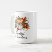 Danke für Oma Erntedank Pumpkins Kaffeetasse (Vorderseite Links)