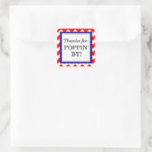 Danke für Poppin' By Square Aufkleber - Zickzack (Tasche)