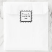 Danke für Poppin' By Square Aufkleber - Zickzack (Tasche)