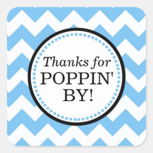 Danke für Poppin' By Square Aufkleber - Zickzack