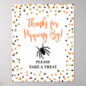 Danke für Popping By Halloween-Party Popcorn Sign Poster (Vorne)