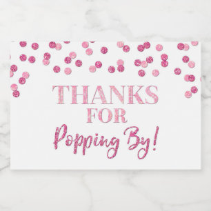 Danke für Popping by Pink Confetti Lebensmitteletikett