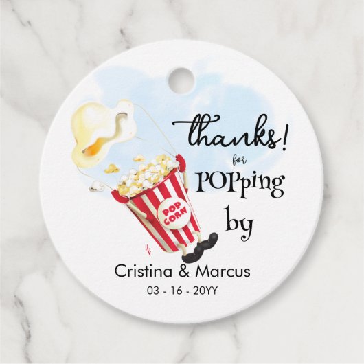 Danke für Popping By Popcorn Event Geschenkanhänger (Vorderseite)