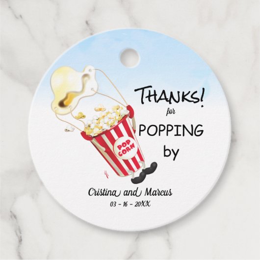 Danke für Popping By Popcorn Event Geschenkanhänger (Vorderseite)