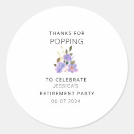 Danke für Popping Retirement Party Popcorn für die Runder Aufkleber