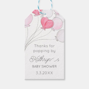 Danke für Popping von Baby Balloon Favor Tag Geschenkanhänger