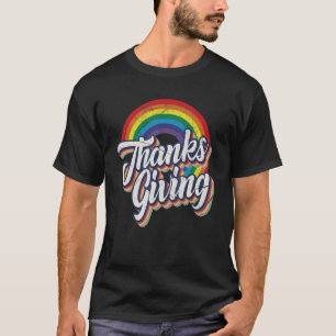 Danke für Rainbow Retro T-Shirt