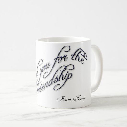 danke für Sein ein Freund 2 Kaffeetasse (VorderseiteRechts)