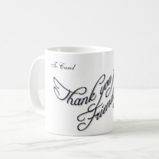 danke für Sein ein Freund 2 Kaffeetasse (Vorderseite Links)