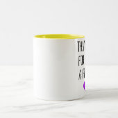 Danke für Sein ein Freund (lila Herz) Zweifarbige Tasse (Mittel)