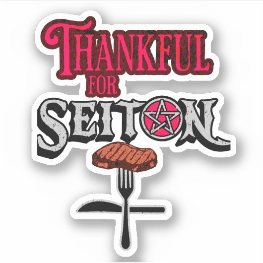 Danke für Seitan Aufkleber (Vorderseite)