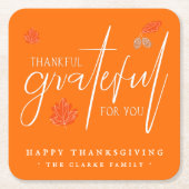 Danke für Sie | Erntedank Friendsgiving Rechteckiger Pappuntersetzer (Vorderseite)