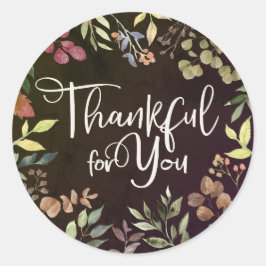 Danke für Sie - Erntedank Runder Aufkleber