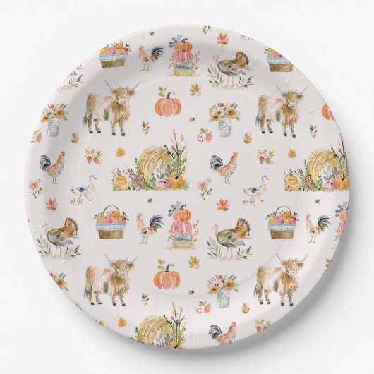 Danke für Sie | Herbstdusche Pappteller (Vorderseite)