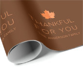 Danke für Sie | Moderner Minimalistischer Erntedan Geschenkpapier (Rolleneckpunkt)