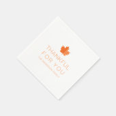 Danke für Sie | Moderner Minimalistischer Erntedan Serviette (Ecke)