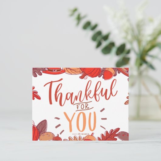 Danke für Sie Postkarte (Stehend Vorderseite)