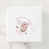 Danke für Stompby Girl Dinosaur Babydusche Geschenkanhänger (Beispiel)