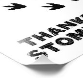 Danke für Stomping von Dinosaur Birthday Sign Fotodruck (Ecke)