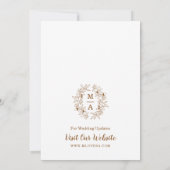 Danke für unsere Hochzeit im Herbst Verlobung Holz Einladung (Rückseite)