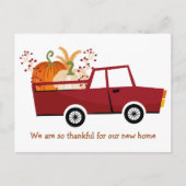 Danke für unseren neuen Zuhause Address Erntedank Postkarte (Vorderseite)